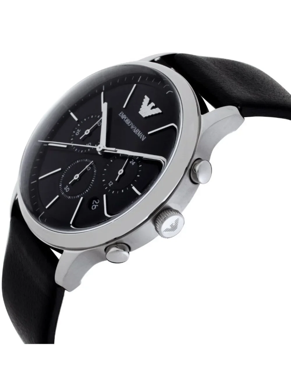 NWT Emporio Armani Minimalist Black Dial Men's Watch